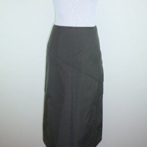Madison Brown gray straight midi skirt M 28 waist fully lined